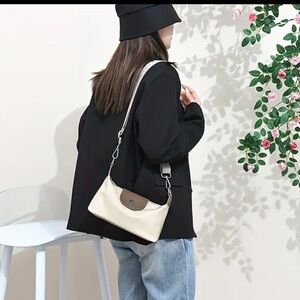High Quality  Nylon Women’s Beige and Brown Crossbody Bag